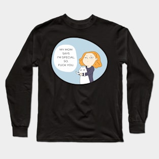 Special Girl and Her Feline Friend Long Sleeve T-Shirt